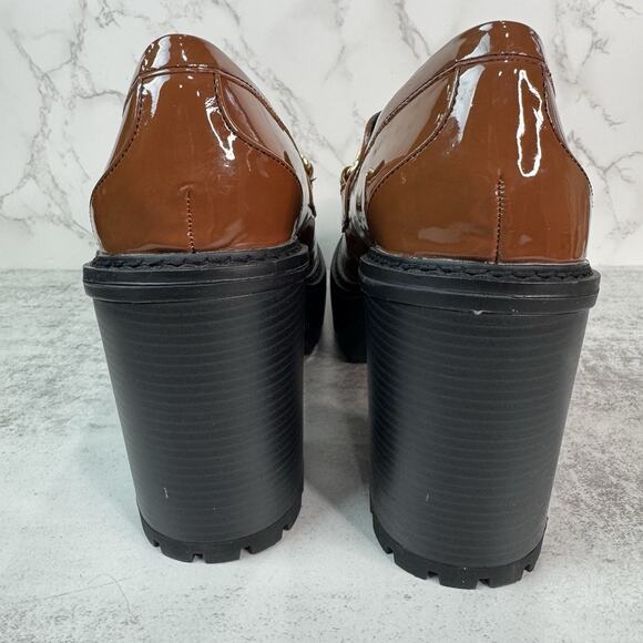 Madden Girl Kassidy-C Platform Loafer Women's 11 Brown Lug Sole Chunky Heel - Picture 8 of 14